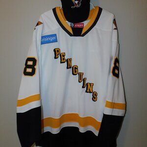WBS Penguins game worn CCM white hockey jersey Jesse Puljujarvi - Pittsburgh AHL
